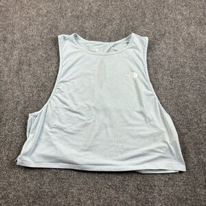 THE NORTH FACE Women’s Blue Cropped Sleeveless Top Keyhole cutout size: Medium